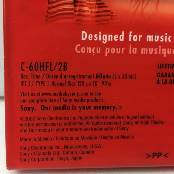 Sony HF 60 Min High Fidelity Normal Bias Audio Cassette 2-Pack For Music & Voice - Picture 4 of 5